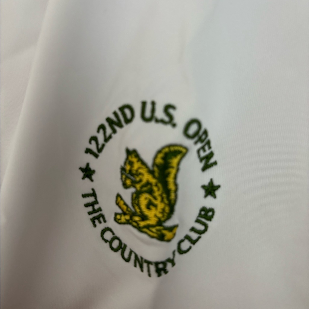 Footjoy White Golf Shirt With Green Embroidery 2023 Us Open The Country Club